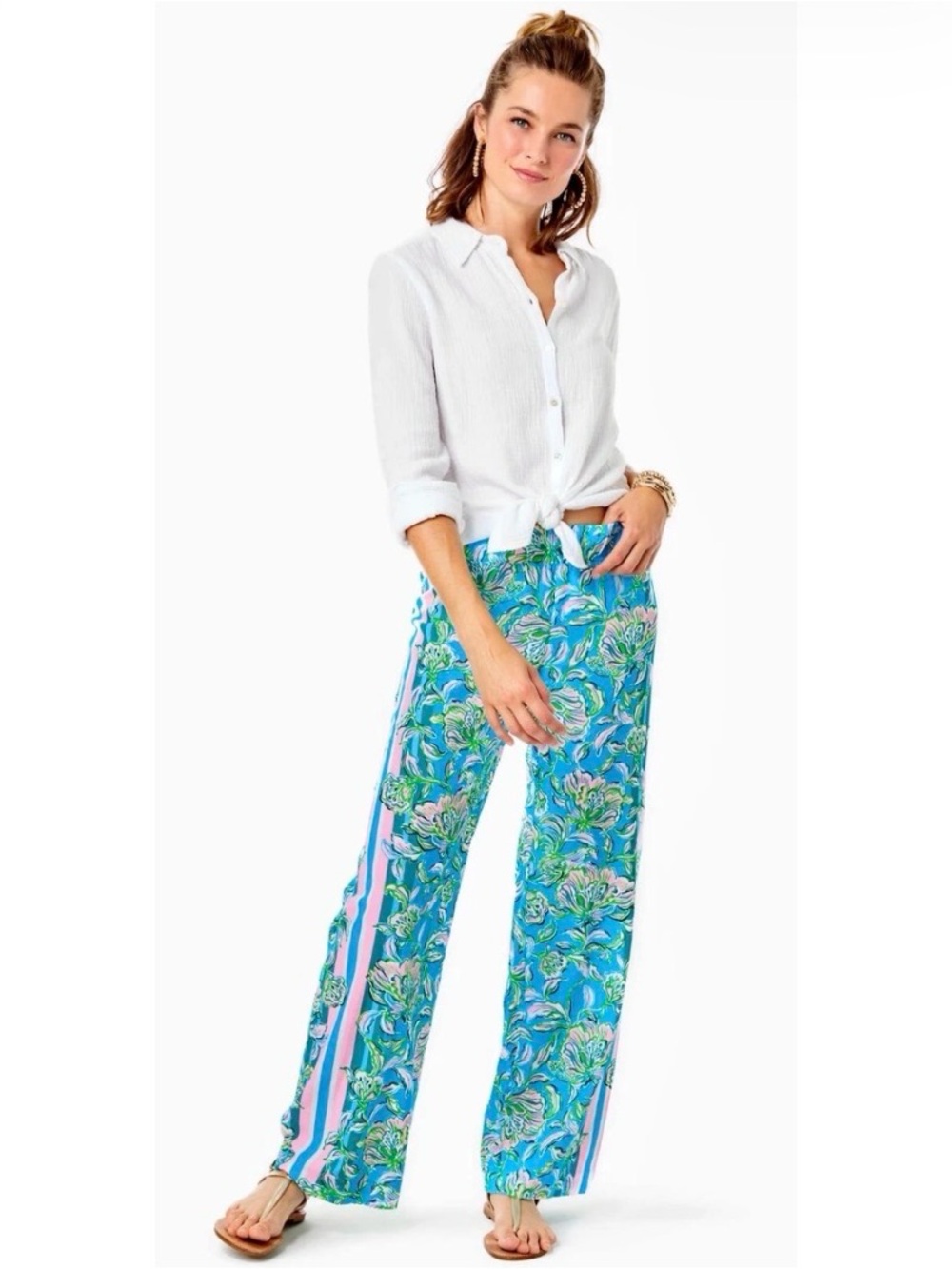 Lilly Pulitzer Bal Harbour Palazzo Pants Chick Magnet $128 Size S